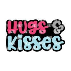Alternative view of Hugs and Kisses acrylic blank (2 inch) NO HOLE