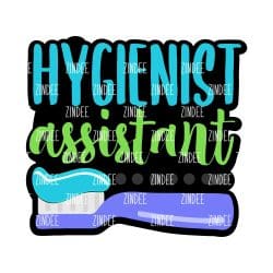 Hygienist Assistant – Acrylic Badge Reel Blank (2") No Hole | Optional Sticker or UV DTF