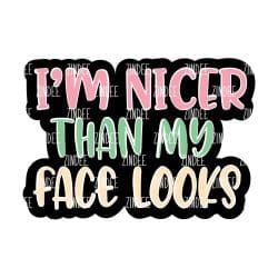I Am Nice – Acrylic Keychain Blank (3") | Optional Sticker or UV DTF