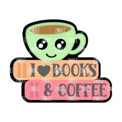 I Love Books Acrylic Blank- Sticker- UV DTF (1.5 inch)