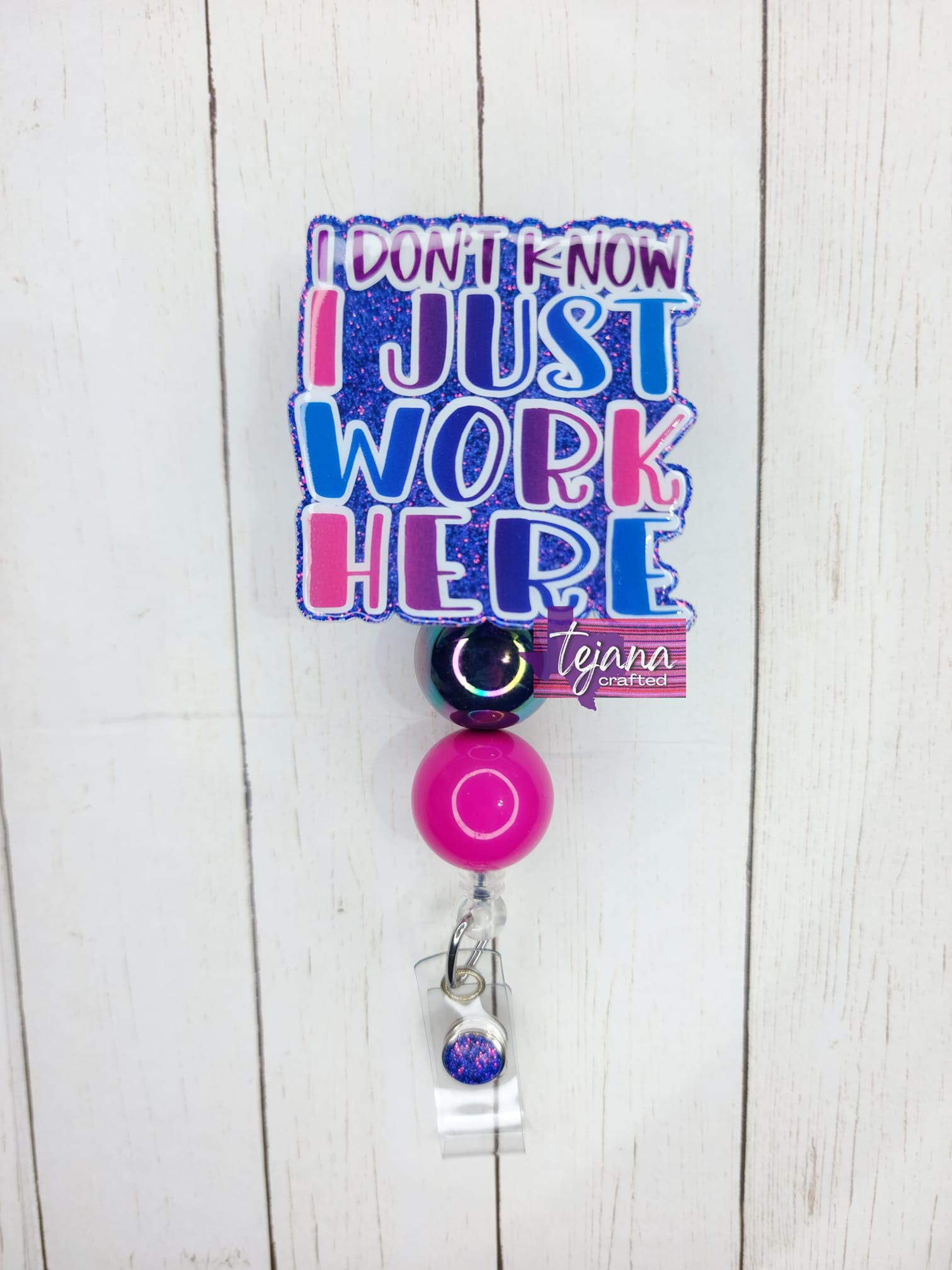 I Just Work Here Acrylic Blank- Sticker- UV DTF (2 inch) NO HOLE - Image 8