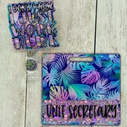 Alternative view of Neon Tropics Blue seamless (vinyl)