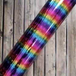 Heart Rainbow Holographic Adhesive