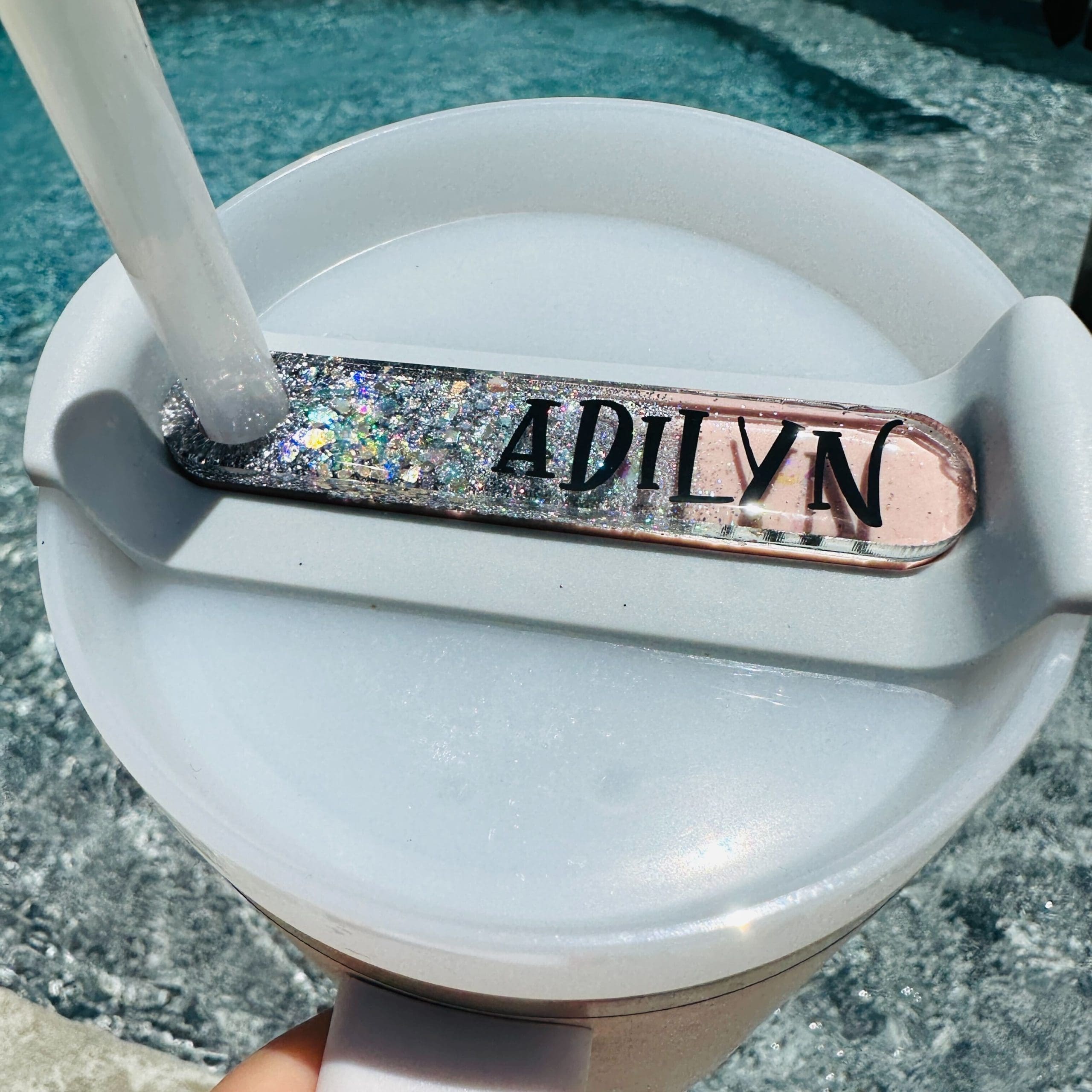 Alternative view of Rounded Tumbler Tag (Stanley 20/30 oz 2.0) WHITE acrylic