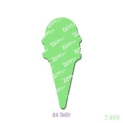 Ice Cream Cone acrylic blank (2 inch) NO HOLE