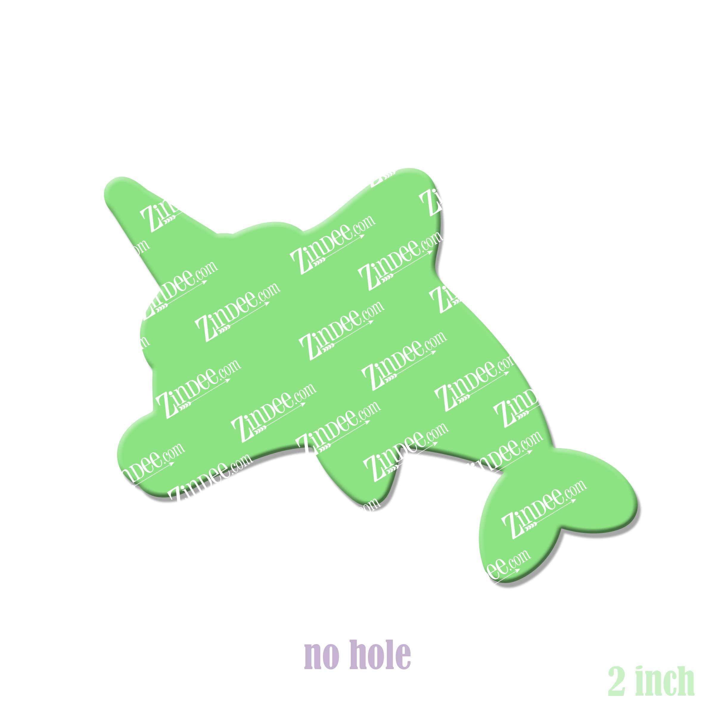 Ice Cream Narwhal acrylic blank (2 inch) NO HOLE