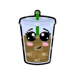 Iced Coffee Acrylic Blank- Sticker- UV DTF (2.5 inch)