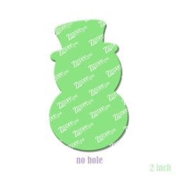 Alternative view of Iced Coffee Snowman – Acrylic Badge Reel Blank (2") No Hole | Optional Sticker or UV DTF
