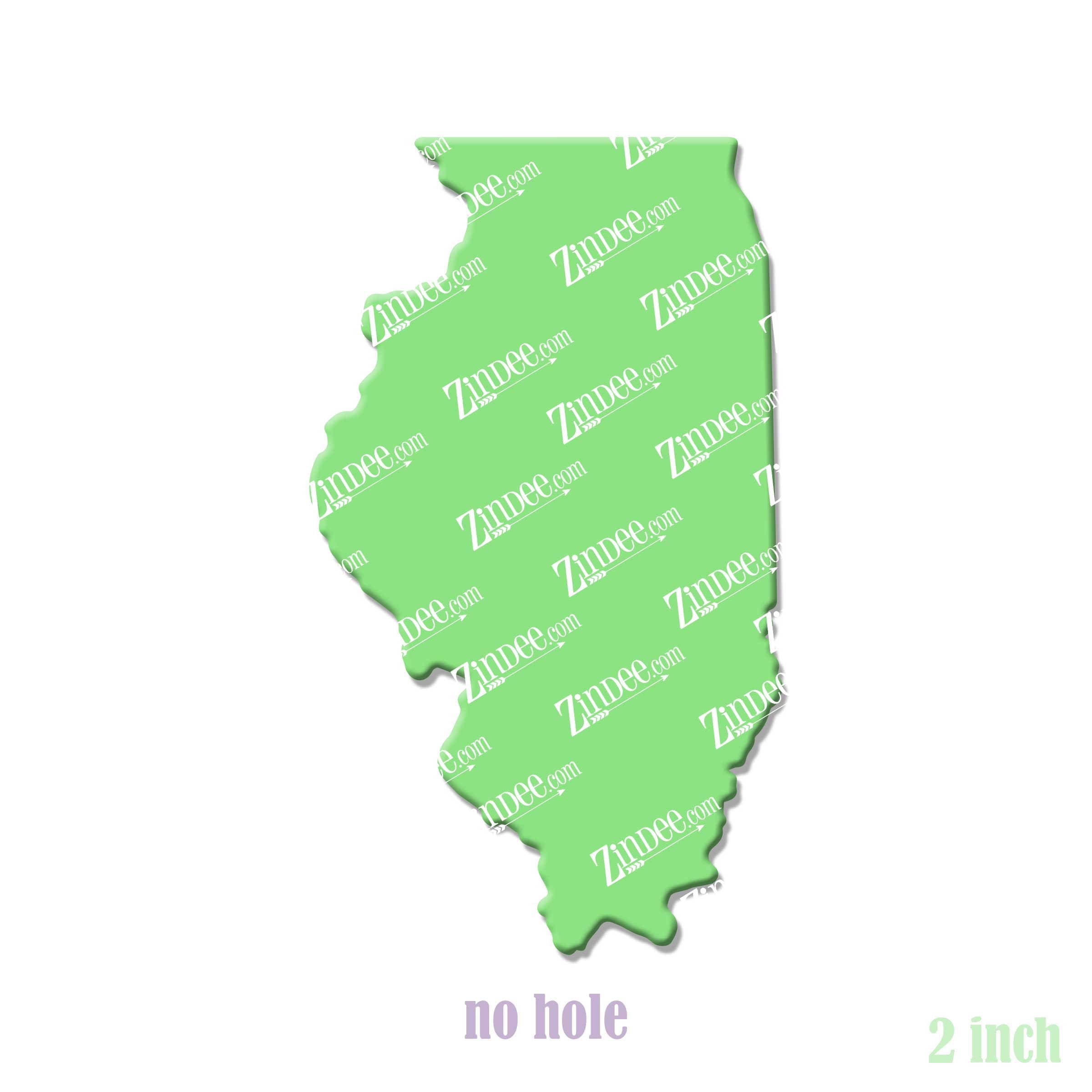 Alternative view of Illinois Acrylic Blank- Sticker- UV DTF (2 inch) NO HOLE