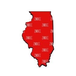Illinois – Acrylic Badge Reel Blank (2") No Hole | Optional Sticker or UV DTF