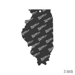 Alternative view of Illinois – Acrylic Keychain Blank (3") | Optional Sticker or UV DTF