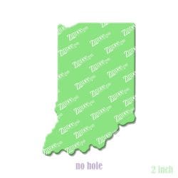 Alternative view of Indiana – Acrylic Badge Reel Blank (2") No Hole | Optional Sticker or UV DTF