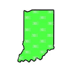 Indiana – Acrylic Badge Reel Blank (2") No Hole | Optional Sticker or UV DTF