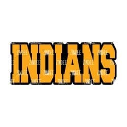 Alternative view of Indians (word) acrylic blank (3 inch)