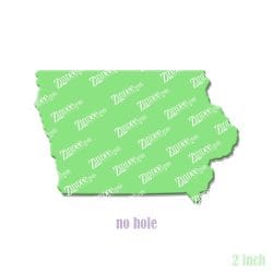 Alternative view of Iowa – Acrylic Badge Reel Blank (2") No Hole | Optional Sticker or UV DTF
