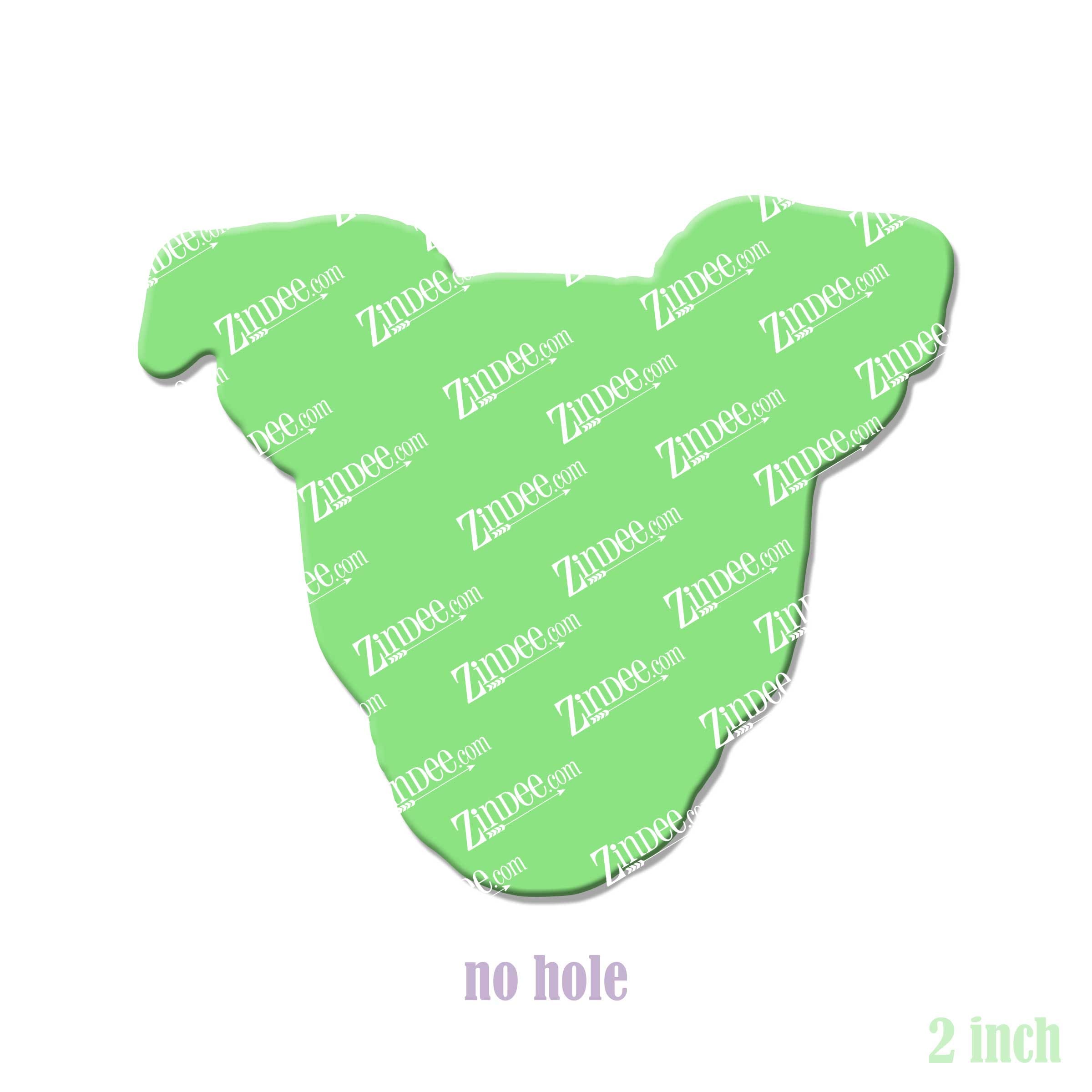 Jack Russell Terrier Head acrylic blank (2 inch) NO HOLE (5 piece minimum)