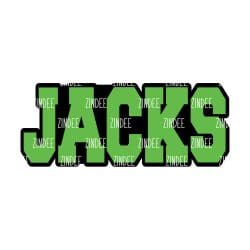 Alternative view of Jacks (word) acrylic blank (2 inch) NO HOLE (5 piece minimum)