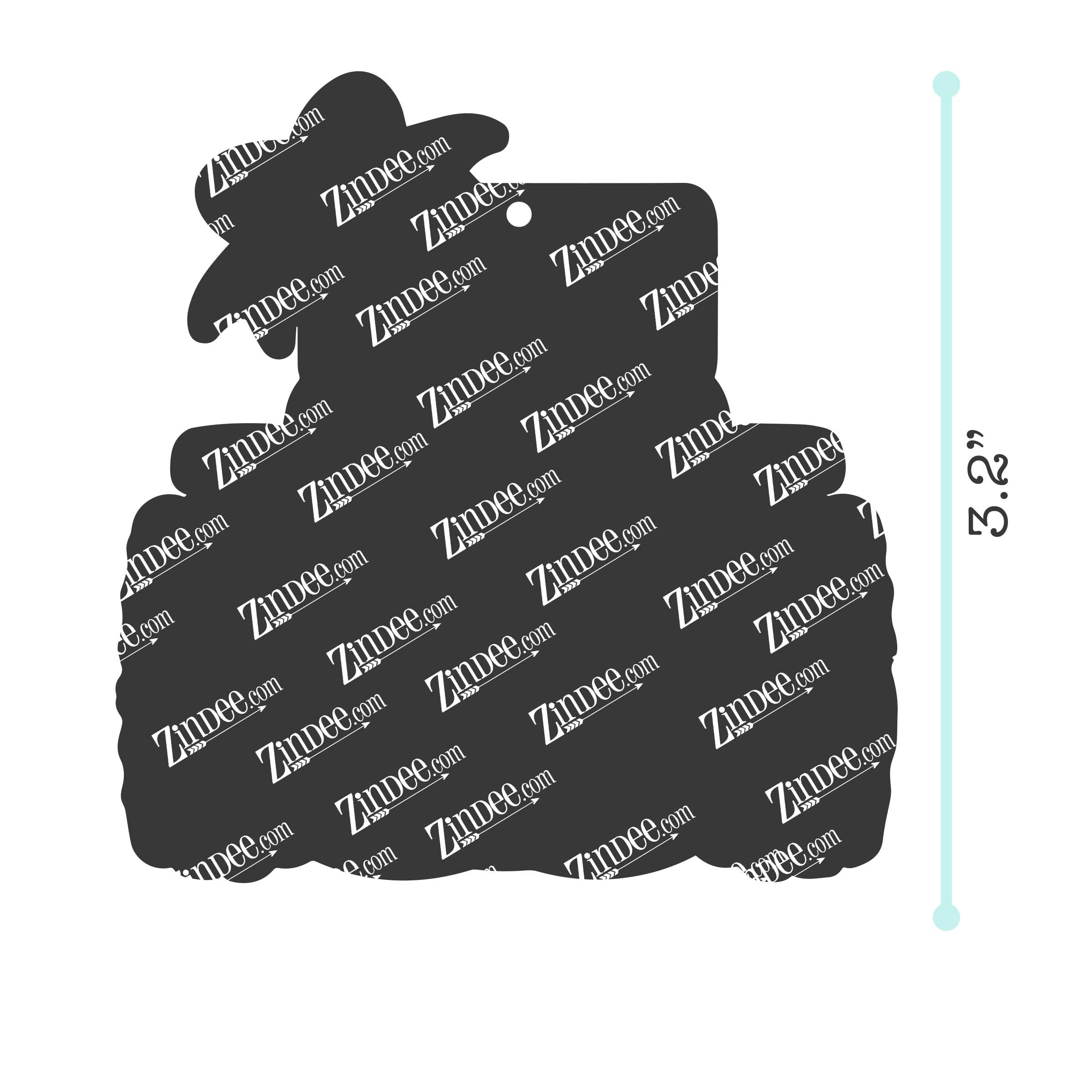 Alternative view of Off Road Vehicle with Bow Acrylic Blank- Sticker- UV DTF (3 inch)