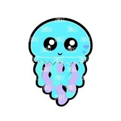 Jellyfish Baby – Acrylic Badge Reel Blank (2") No Hole | Optional Sticker or UV DTF