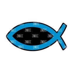 Alternative view of Jesus Fish acrylic blank (3 inch)
