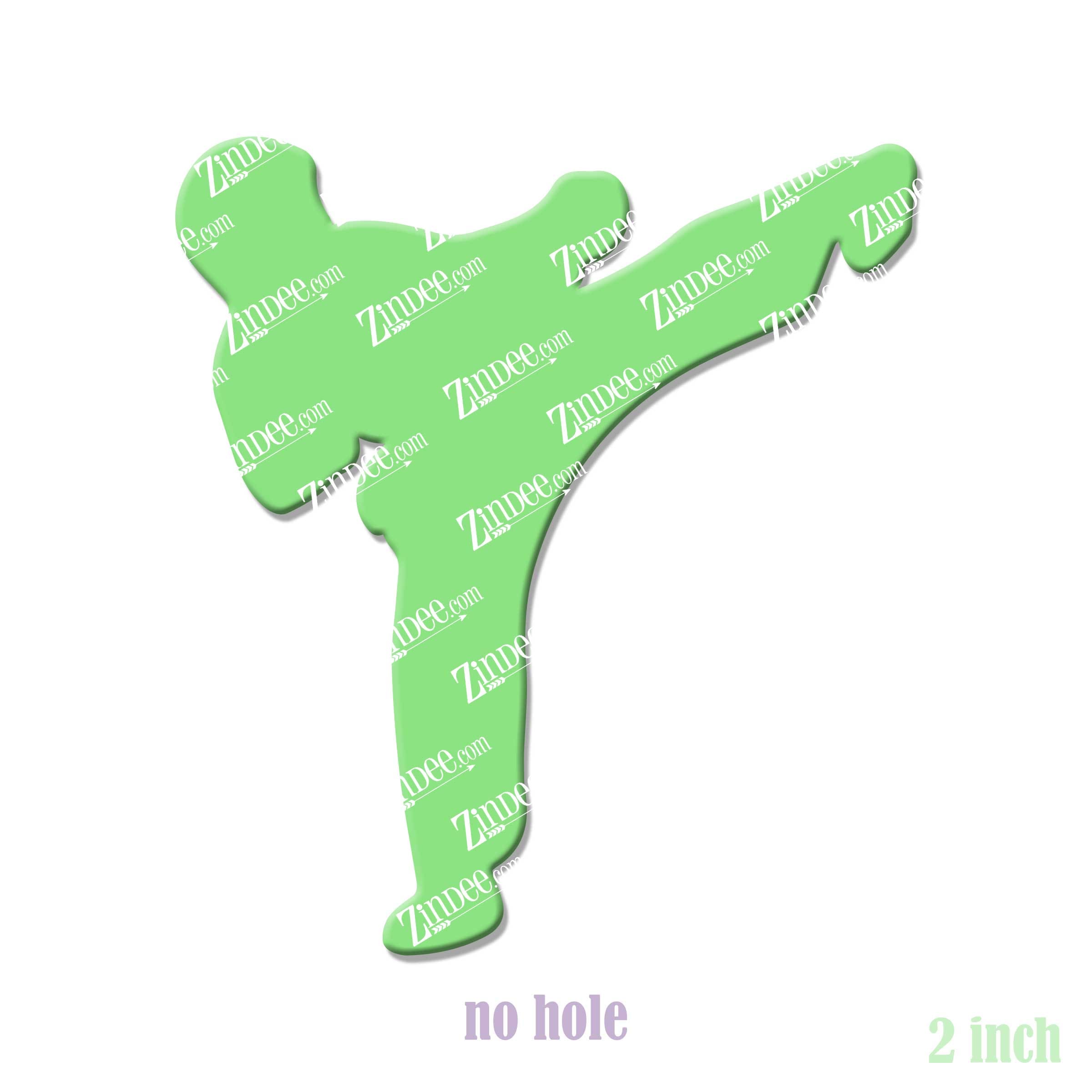 Karate Boy acrylic blank (2 inch) NO HOLE (5 piece minimum)