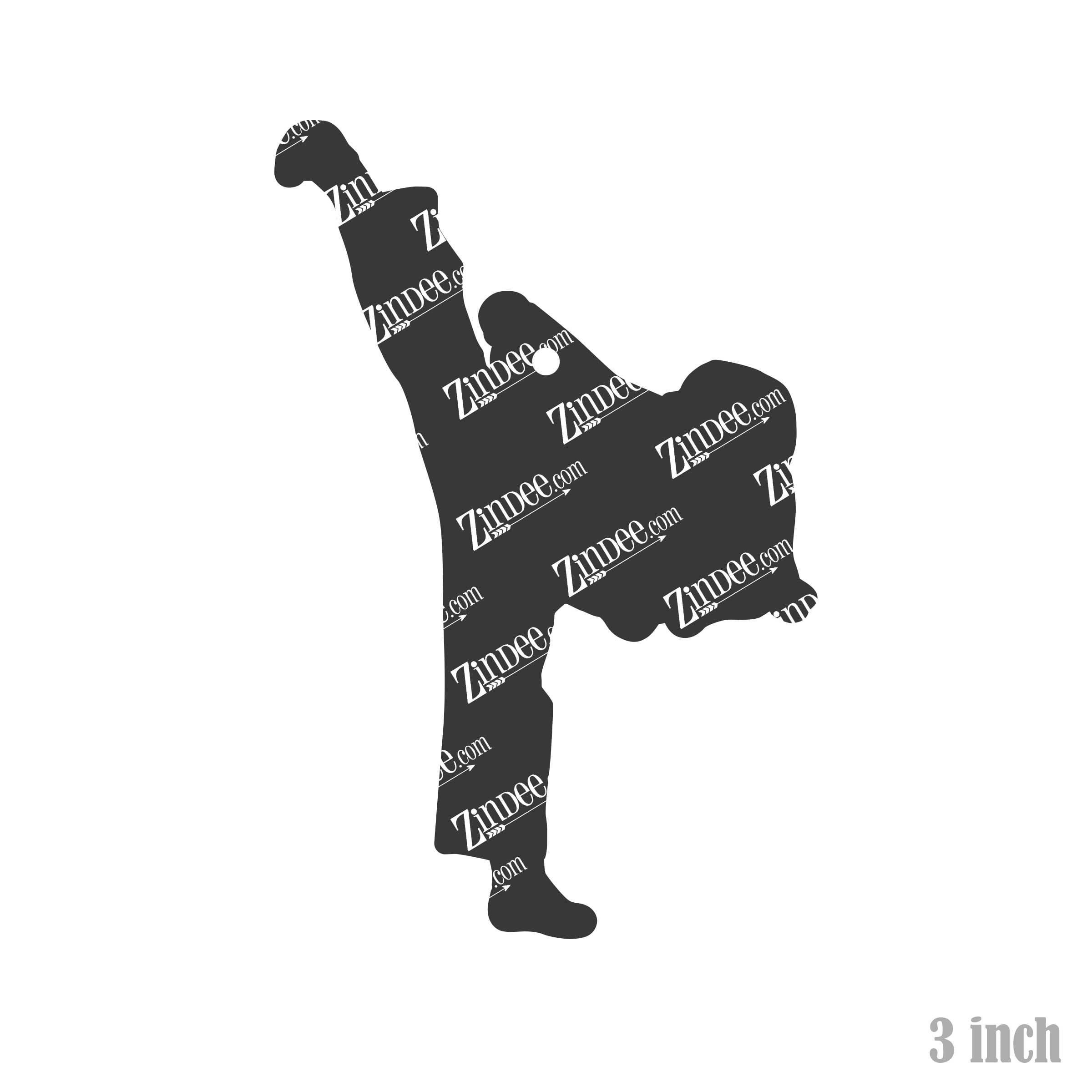 Karate Girl acrylic blank (3 inch)