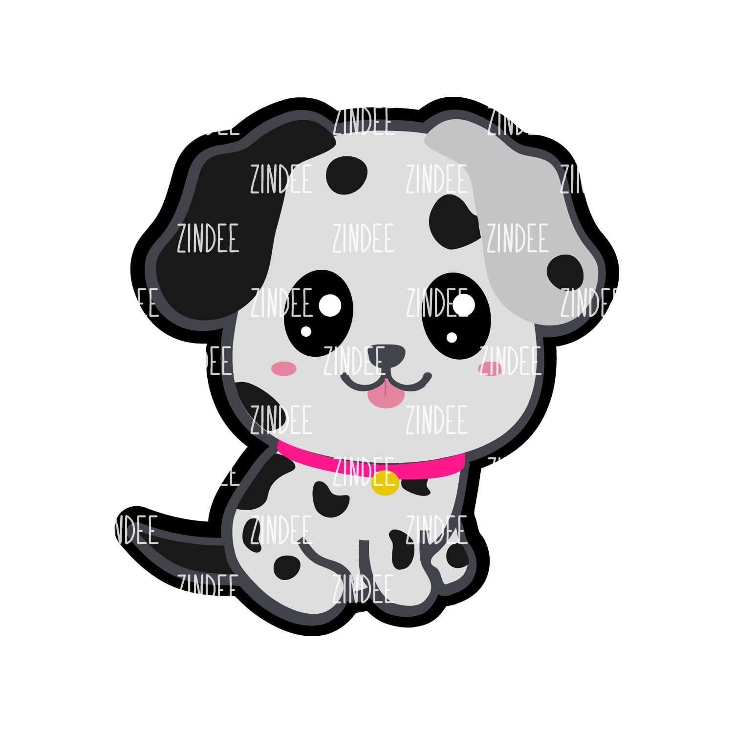 Kawaii Puppy Acrylic Blank- Sticker- UV DTF (2 inch) NO HOLE