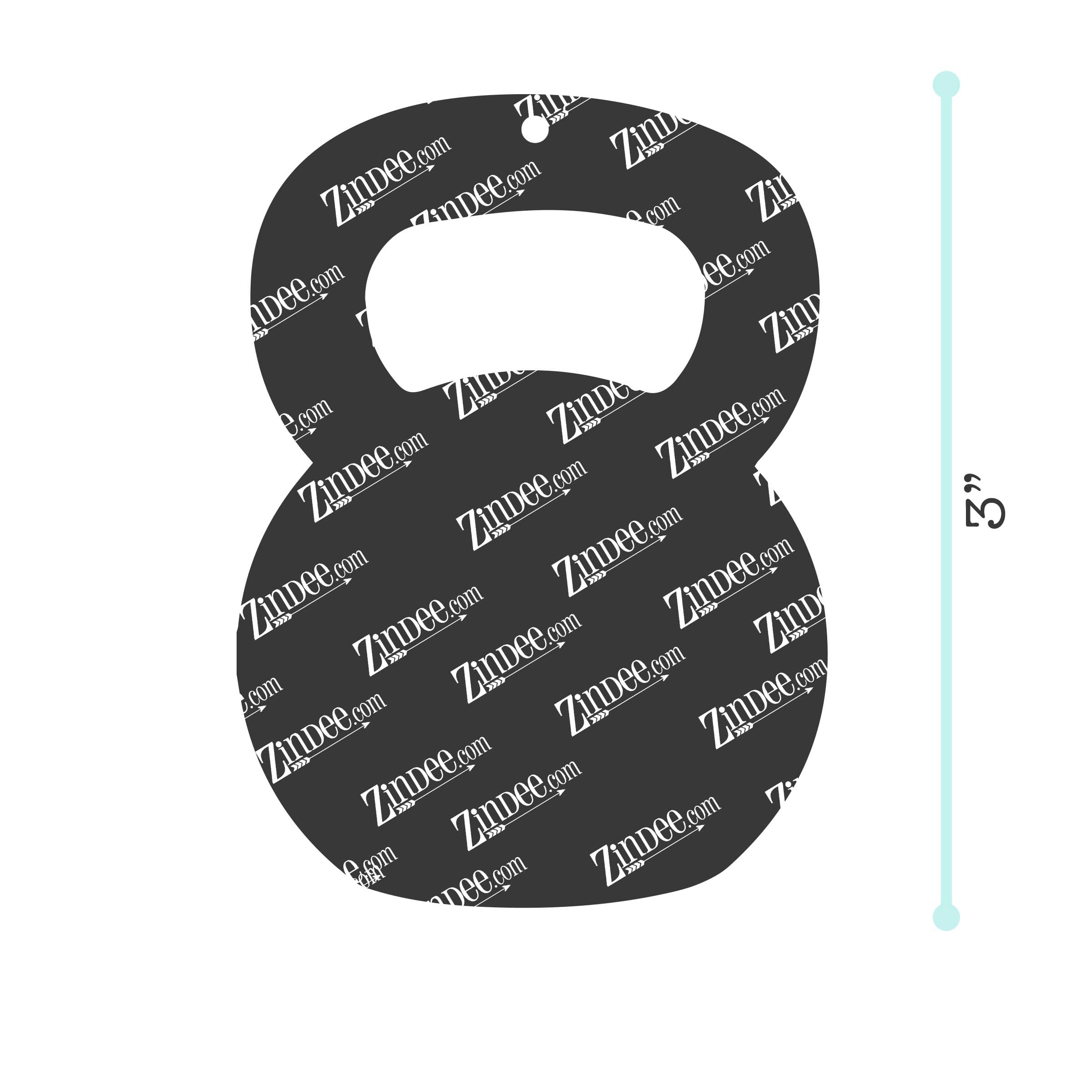 Alternative view of Kettle Bell Acrylic Blank- Sticker- UV DTF (3 inch)