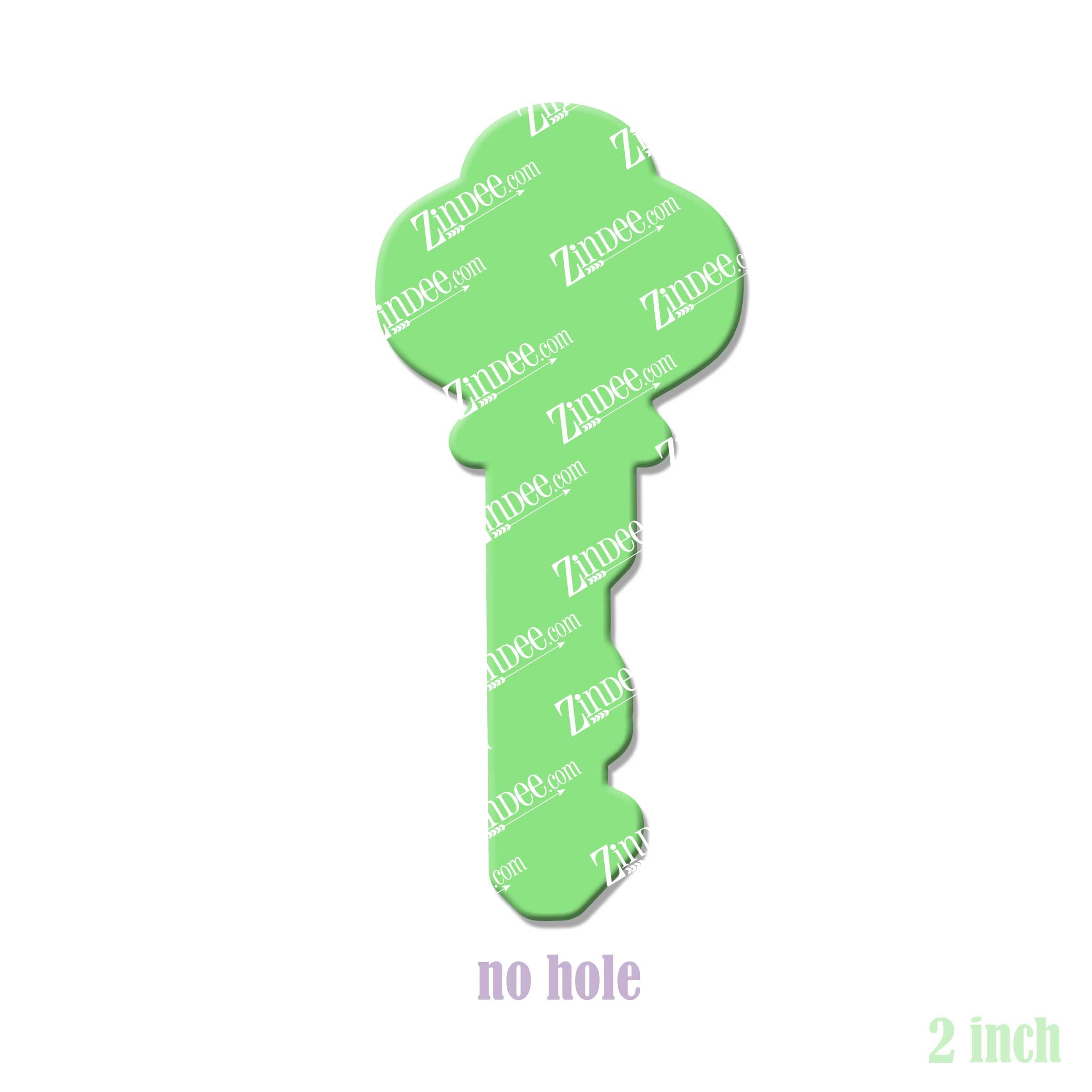 Key acrylic blank (2 inch) NO HOLE (5 piece minimum)