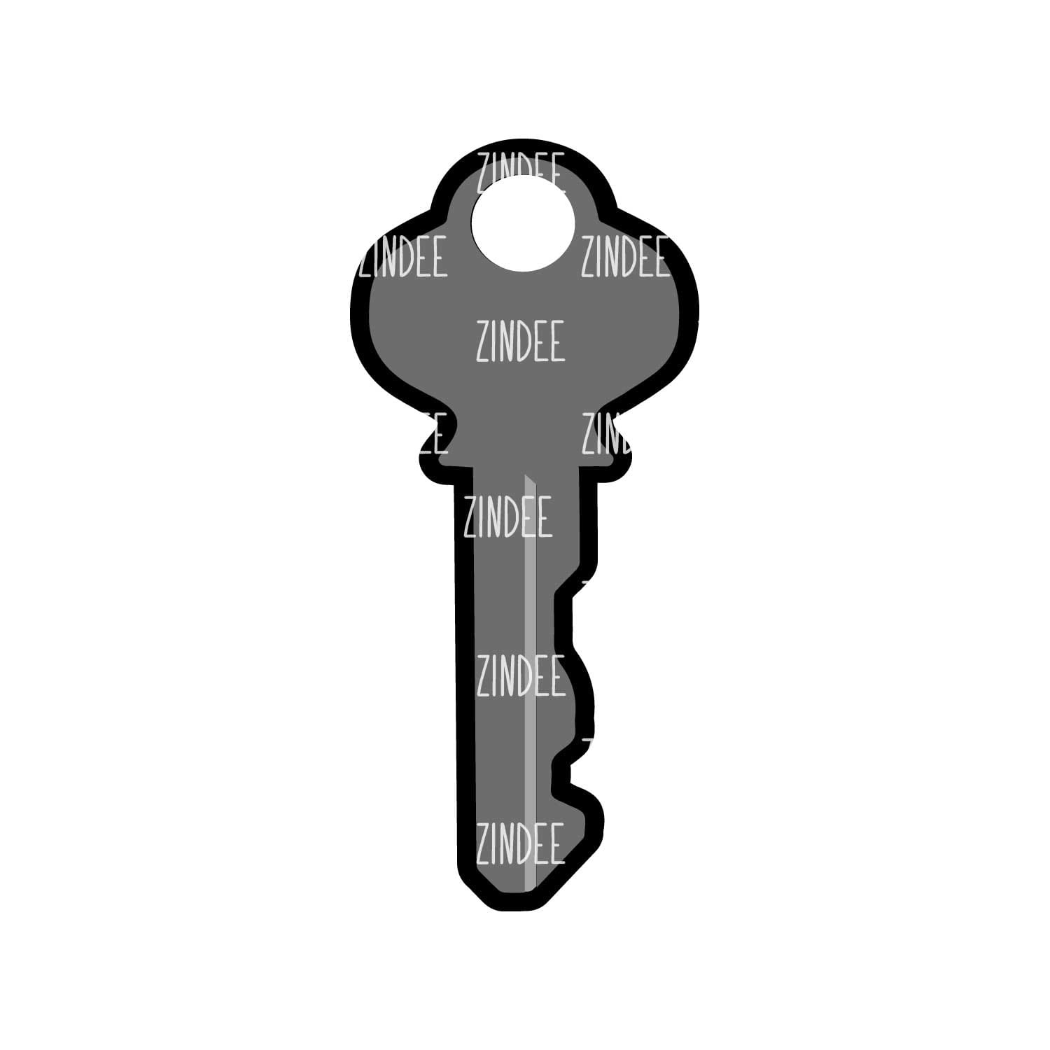 Alternative view of Key acrylic blank (3 inch)