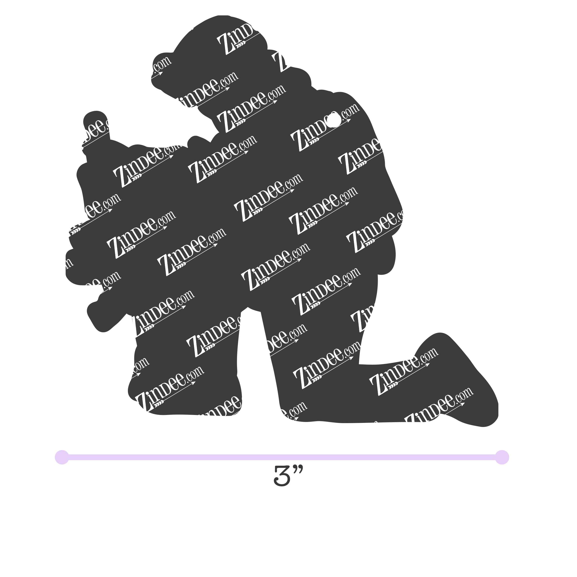 Alternative view of Kneeling Soldier Acrylic Blank- Sticker- UV DTF (3 inch)