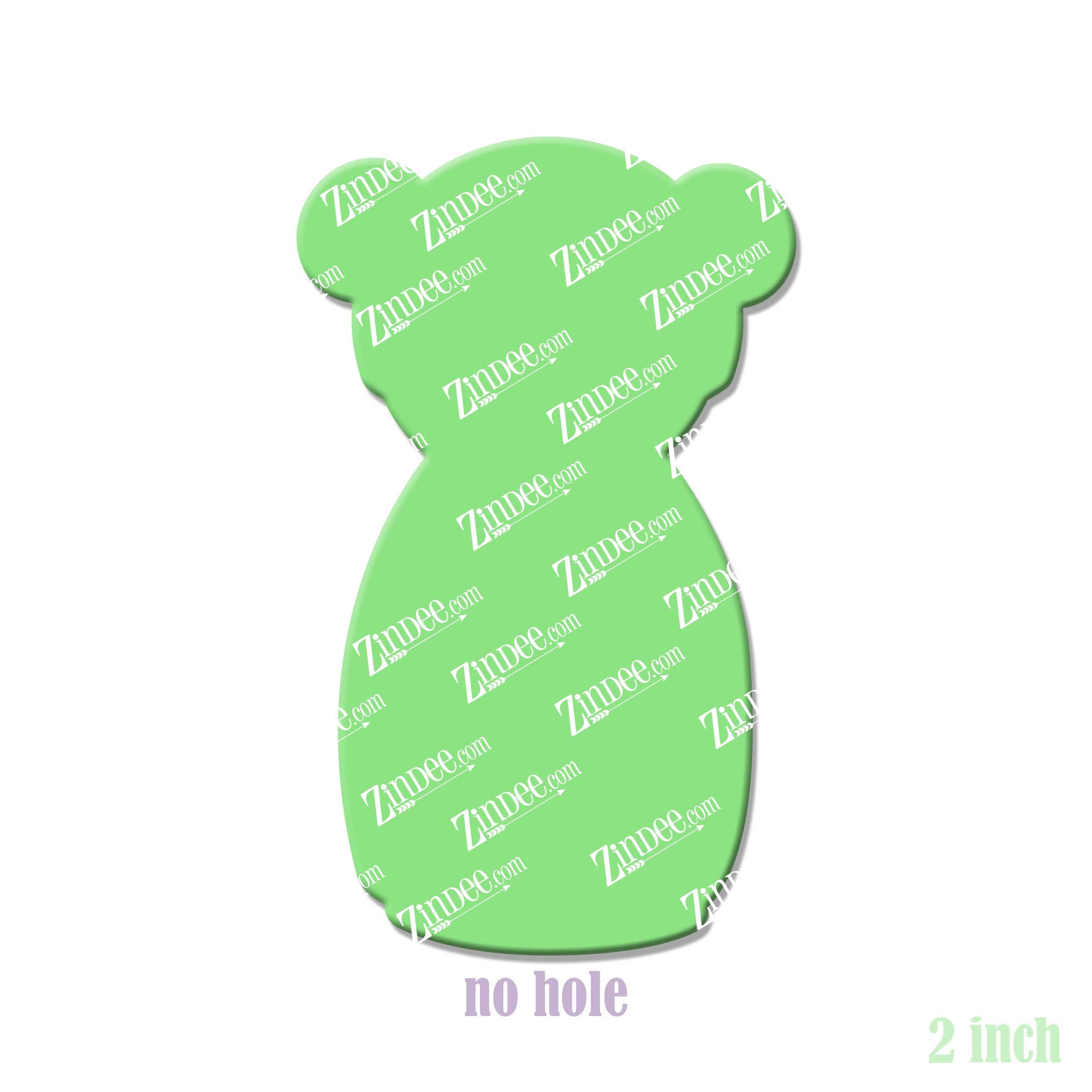 Kokeshi Doll acrylic blank (2 inch) NO HOLE (5 piece minimum)