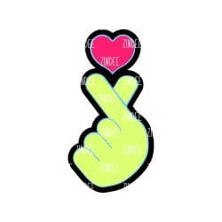 Alternative view of Kpop Heart acrylic blank (2 inch) NO HOLE