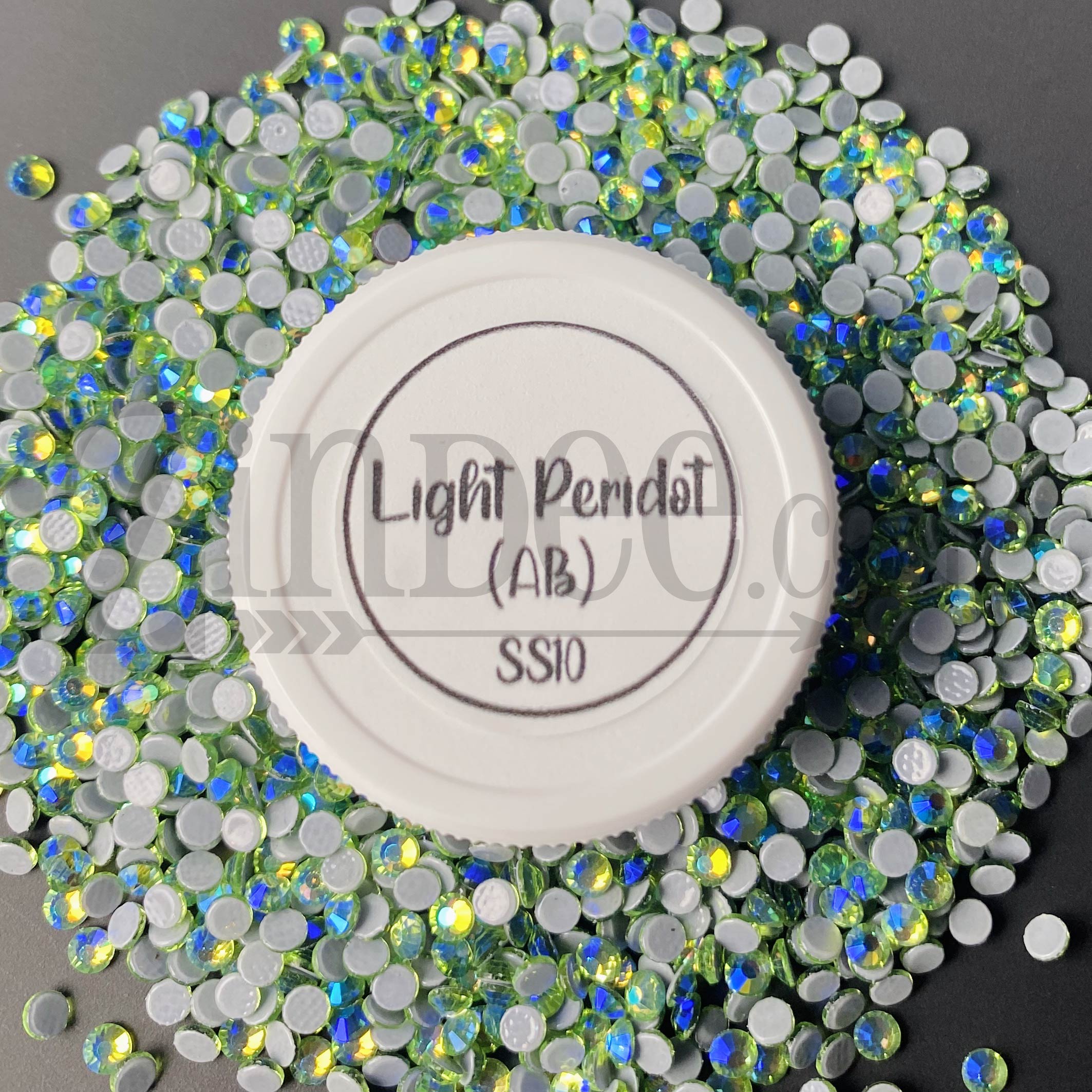Light peridot AB Hotfix Rhinestone ss10 (machine cut) 10 Gross