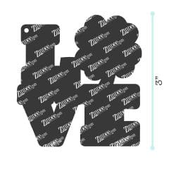 Alternative view of Love Clover – Acrylic Keychain Blank (3") | Optional Sticker or UV DTF