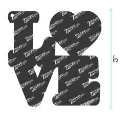 Alternative view of Love Heart – Acrylic Keychain Blank (3") | Optional Sticker or UV DTF