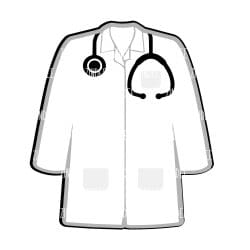 Lab Coat – Acrylic Badge Reel Blank (2") No Hole | Optional Sticker or UV DTF