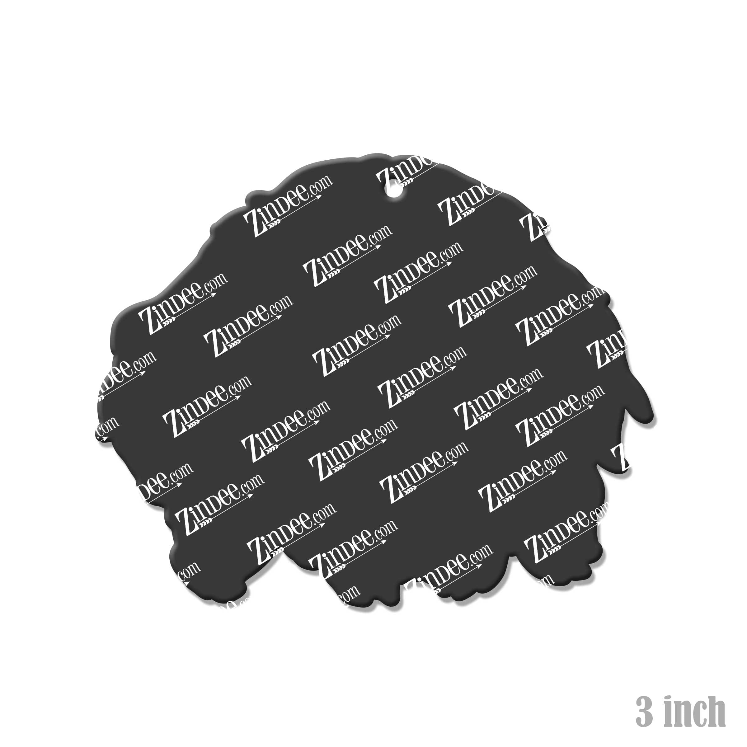 Labradoodle Head acrylic blank (3 inch)