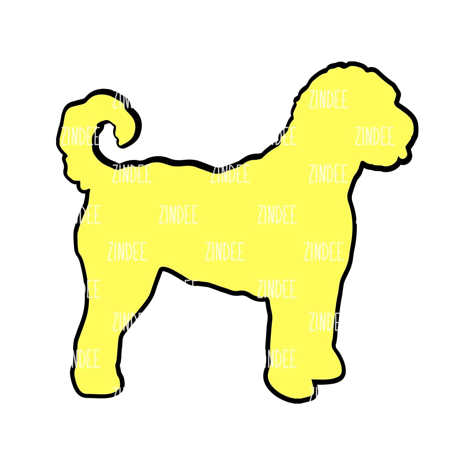 Alternative view of Labradoodle acrylic blank (3 inch)