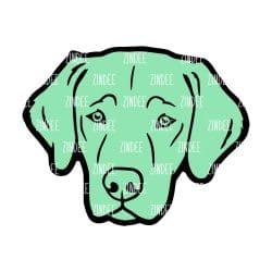 Labrador Retriever Head – Acrylic Badge Reel Blank (2") No Hole | Optional Sticker or UV DTF