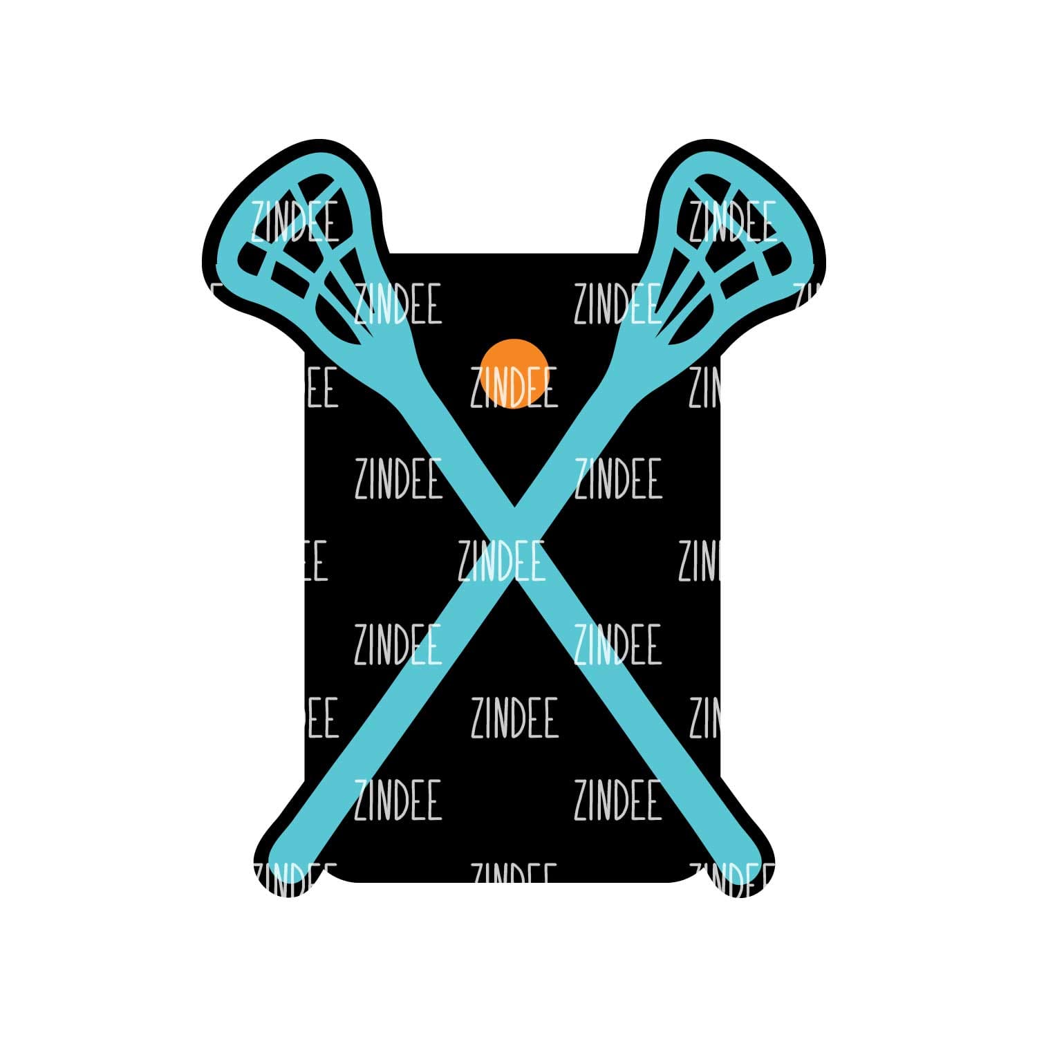 Alternative view of Lacrosse Sticks acrylic blank (3 inch)