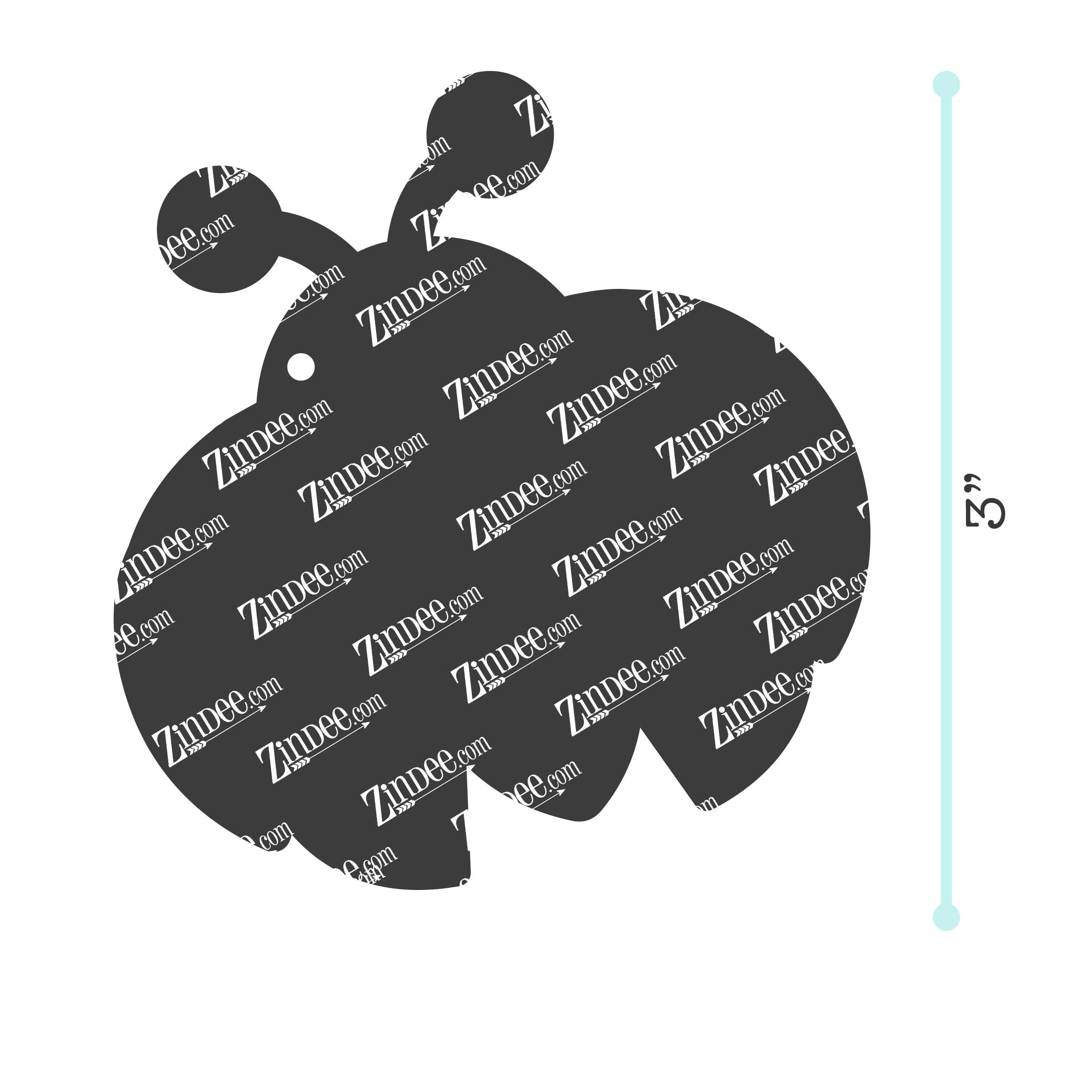 Alternative view of Ladybug Acrylic Blank- Sticker- UV DTF (3 inch)