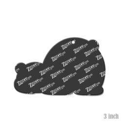 Alternative view of Lazy Bear – Acrylic Keychain Blank (3") | Optional Sticker or UV DTF