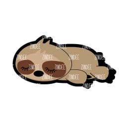 Lazy Sloth – Acrylic Badge Reel Blank (2") No Hole | Optional Sticker or UV DTF