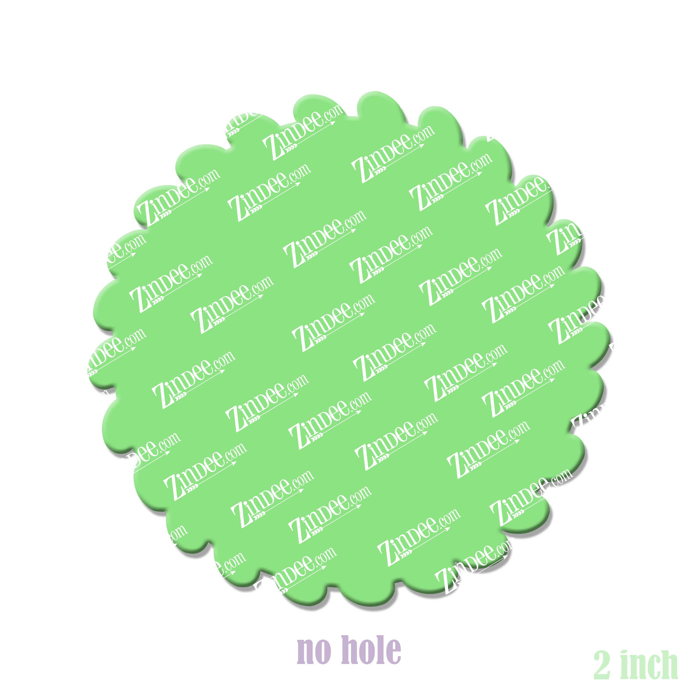 Alternative view of Leafy Circle Acrylic Blank- Sticker- UV DTF (2 inch) NO HOLE