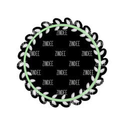 Leafy Circle – Acrylic Badge Reel Blank (2") No Hole | Optional Sticker or UV DTF