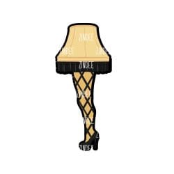 Leg Lamp – Acrylic Badge Reel Blank (2") No Hole | Optional Sticker or UV DTF