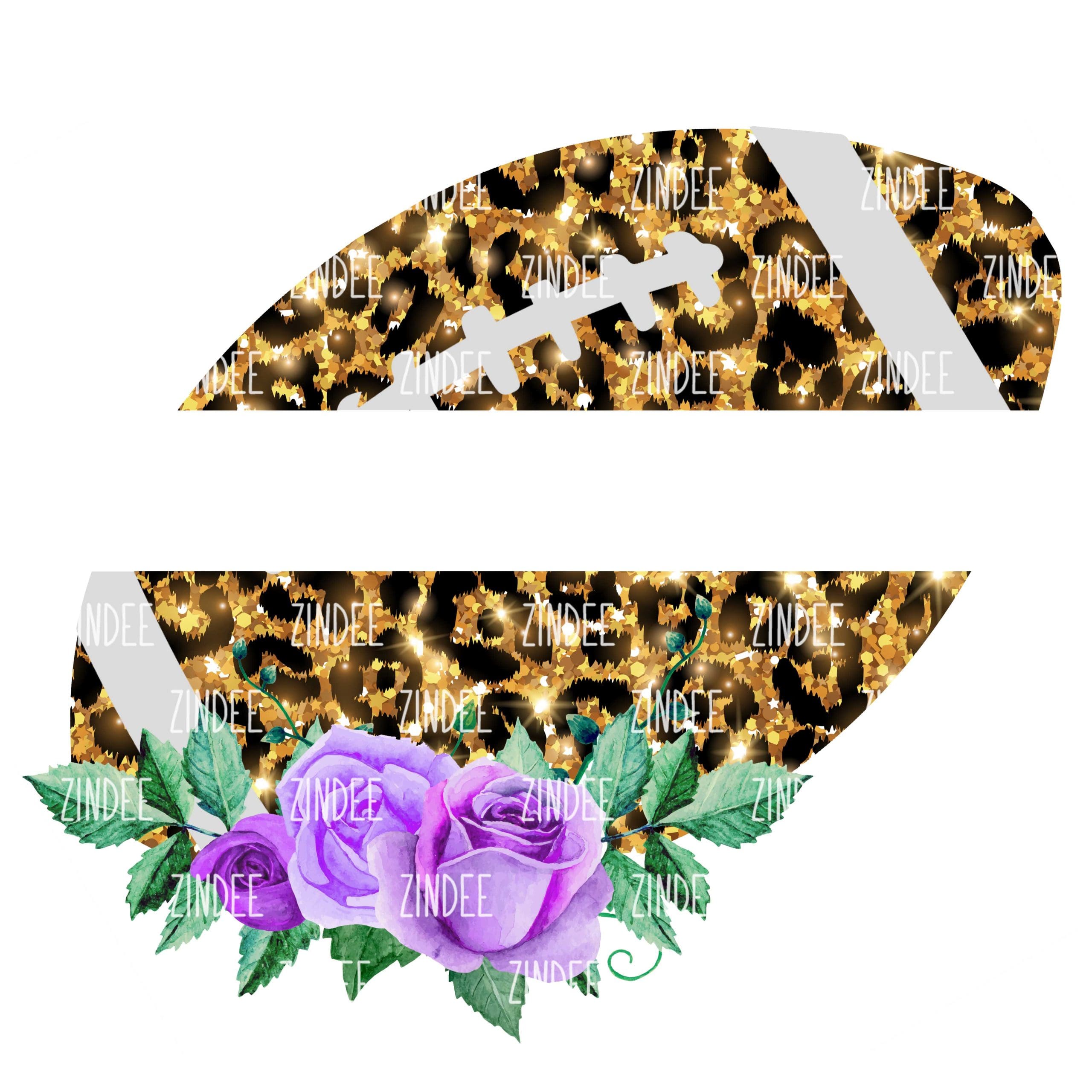 Leopard Sparkle Football Floral (download)