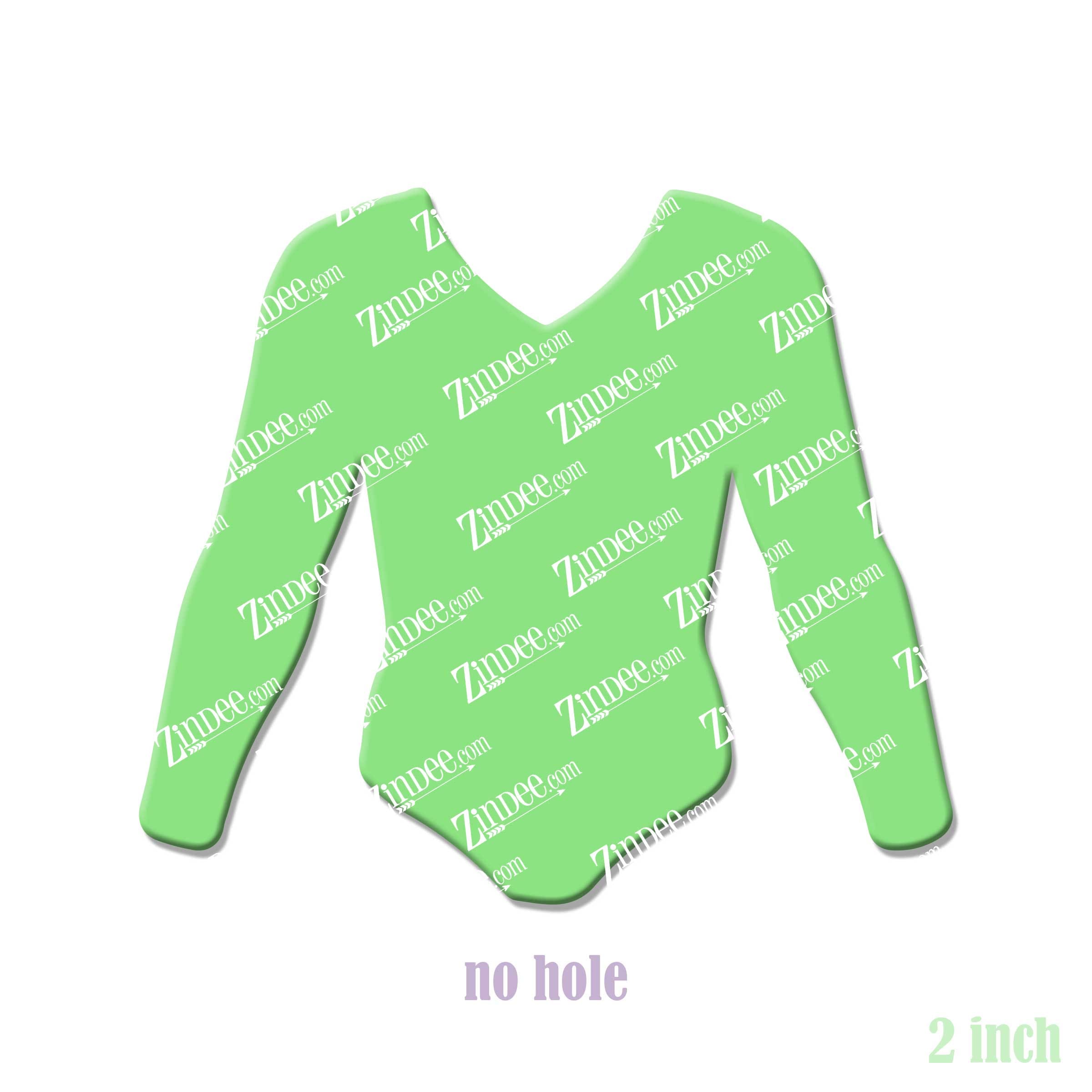 Leotard acrylic blank (2 inch) NO HOLE (5 piece minimum)