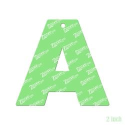 Alternative view of Letter A – Acrylic Keychain Blank (2") | Optional Sticker or UV DTF